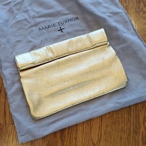 Marie Turnor The Lunch Clutch Gold w/ dust bag